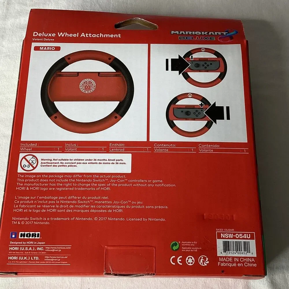 Mario MarioKart 8 Deluxe Steering Wheel Attachment Nintendo Switch Accessory NEW